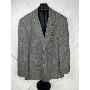 Savile Row Mens Tweed Houndstooth Blazer Jacket S R 42‎ R 100% Silk